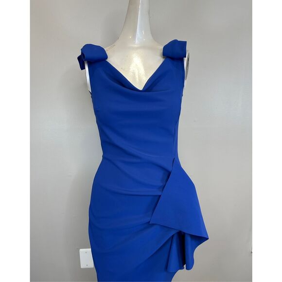 Chiara Boni La Petite Robe Waiko Ruffled Cocktail Midi-Dress Size US2 $750 - Picture 5 of 11